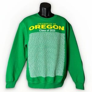 University of Oregon Class of 2025 Graduates Crewneck Sweatshirt Men Green Sz M
